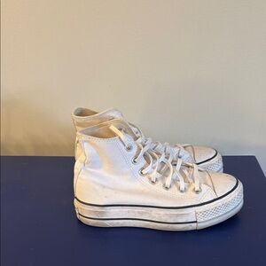Converse Classic White High-Top Platform Sneakers